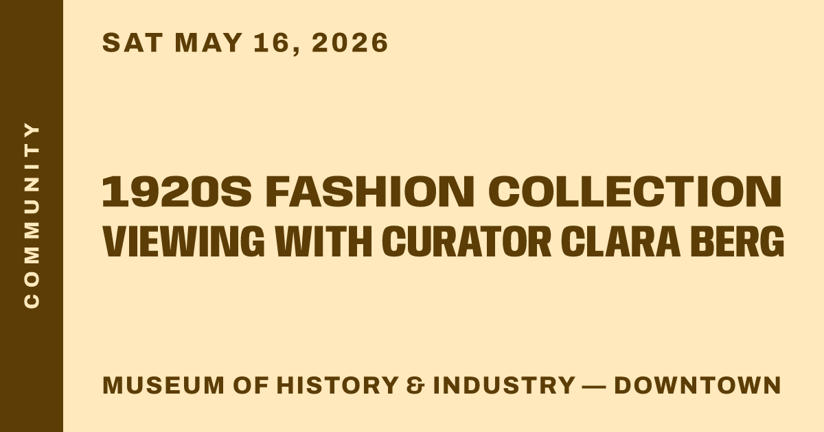 1920s Fashion Collection Viewing with Curator Clara Berg