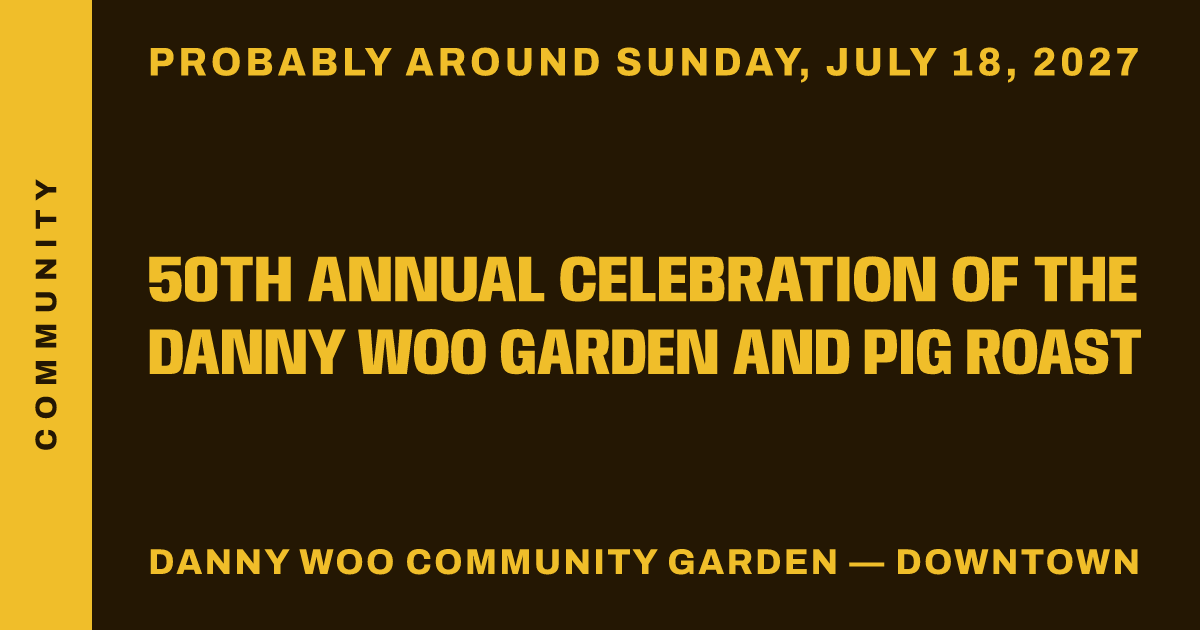 50th Annual Celebration of the Danny Woo Garden and Pig Roast