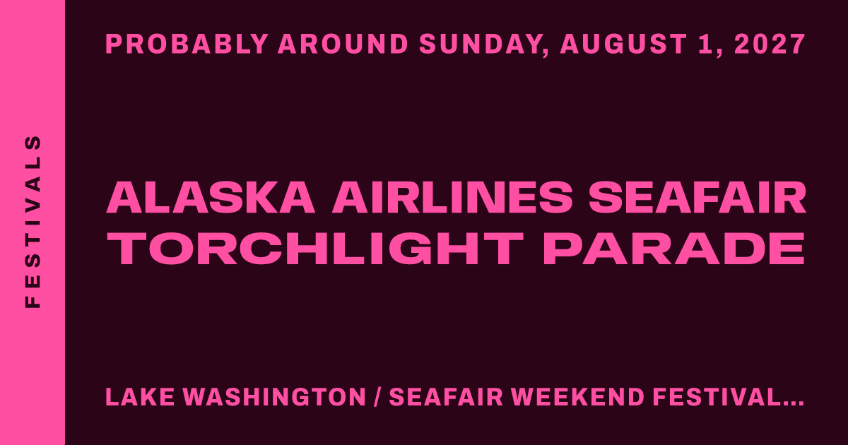 Alaska Airlines Seafair Torchlight Parade