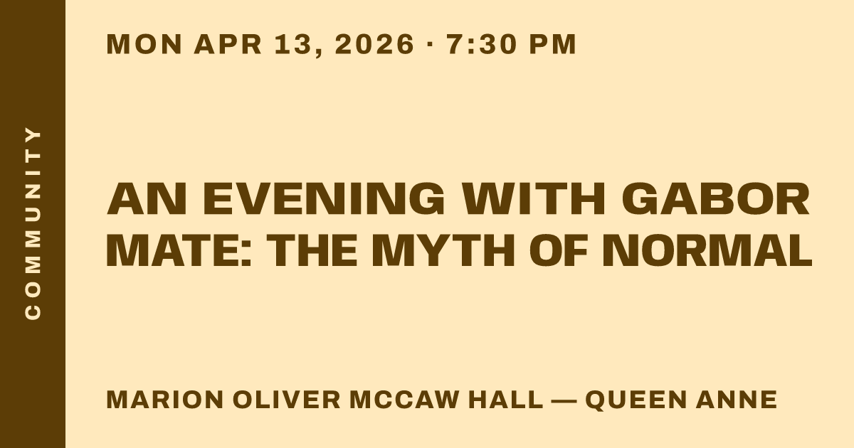 An Evening with Gabor Mate: The Myth of Normal
