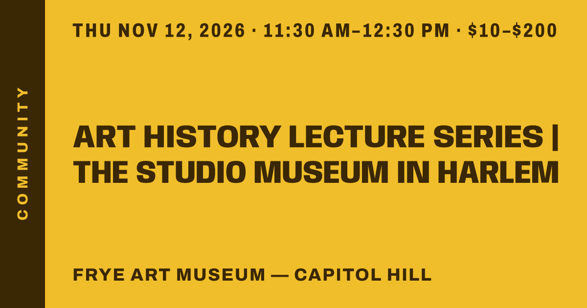 Art History Lecture Series | The Studio Museum in Harlem