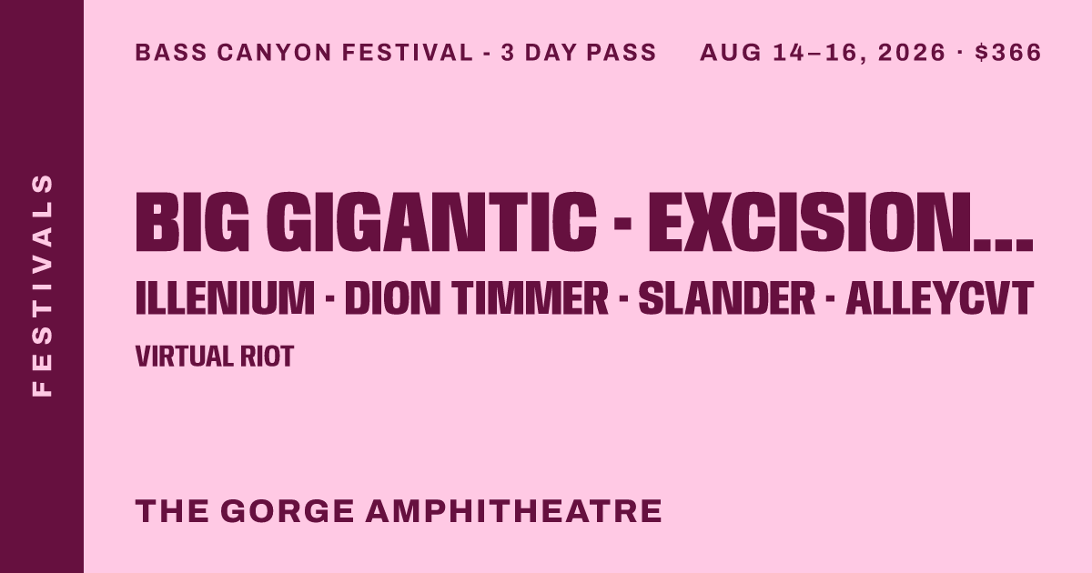 Bass Canyon Festival - 3 Day Pass