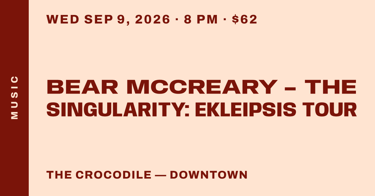 Bear McCreary - The Singularity: Ekleipsis Tour