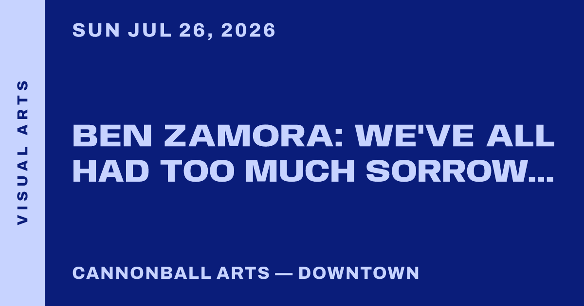Ben Zamora: We've All Had Too Much Sorrow...