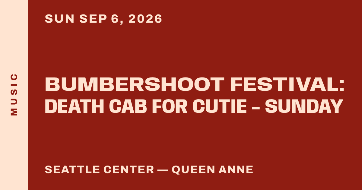 Bumbershoot Festival: Death Cab For Cutie - Sunday