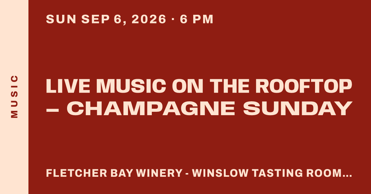 Live music on the Rooftop – Champagne Sunday