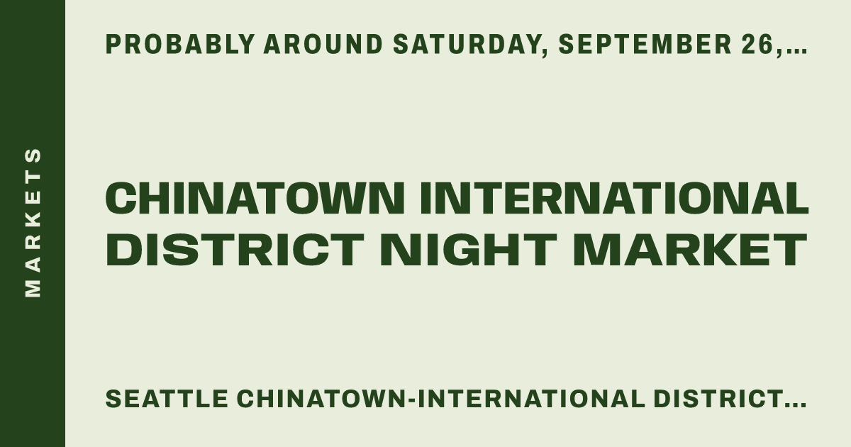 Chinatown International District Night Market