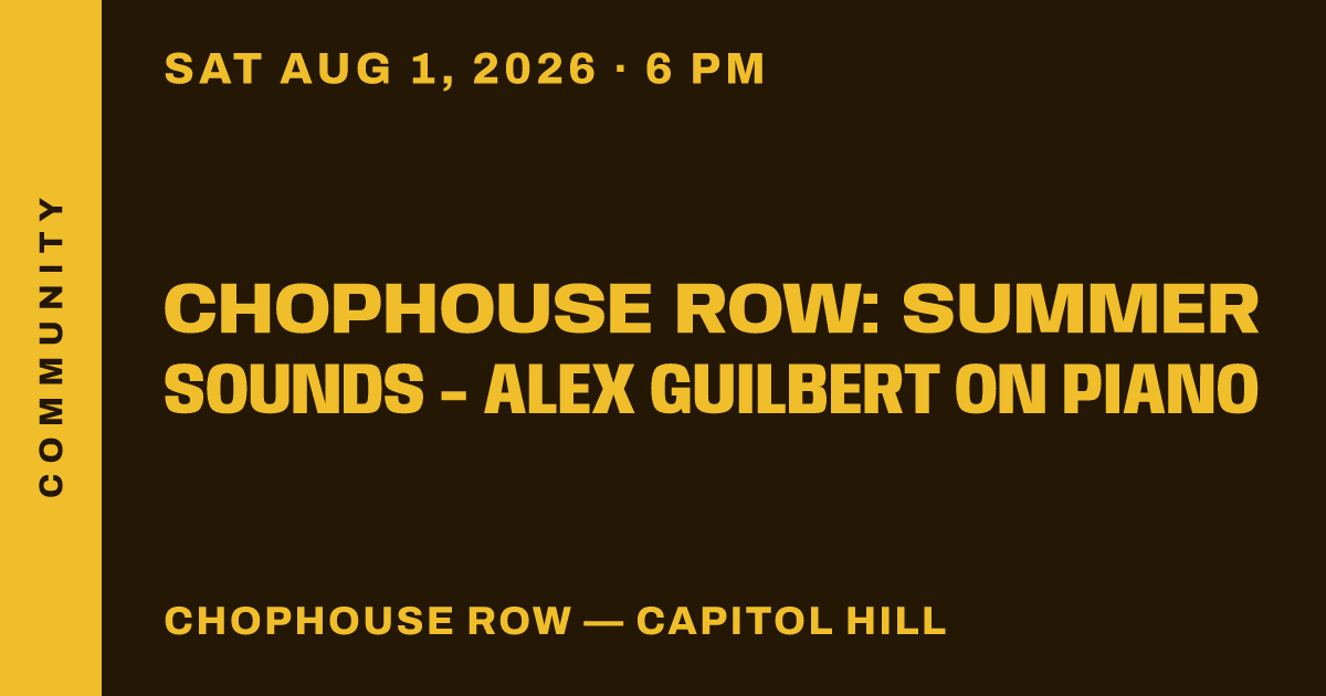 Chophouse Row: Summer Sounds - Alex Guilbert on Piano