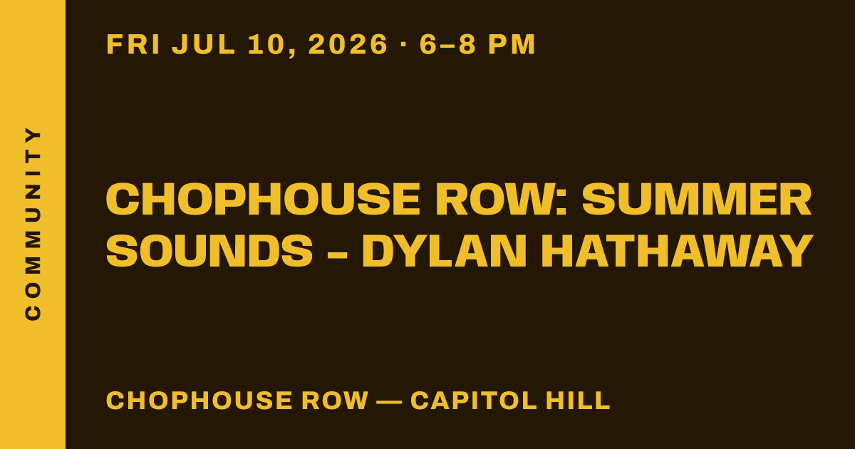 Chophouse Row: Summer Sounds - Dylan Hathaway