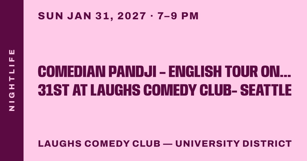 Comedian Pandji – English Tour on Jan. 31st at Laughs Comedy Club- Seattle