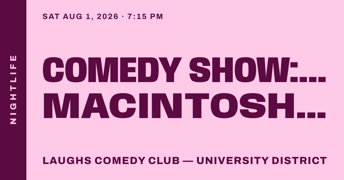 Comedy Show: Nathan Macintosh August 1st