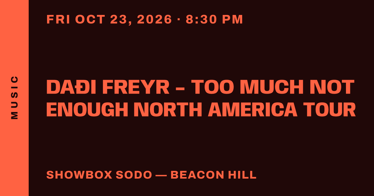 Daði Freyr - Too Much Not Enough North America Tour