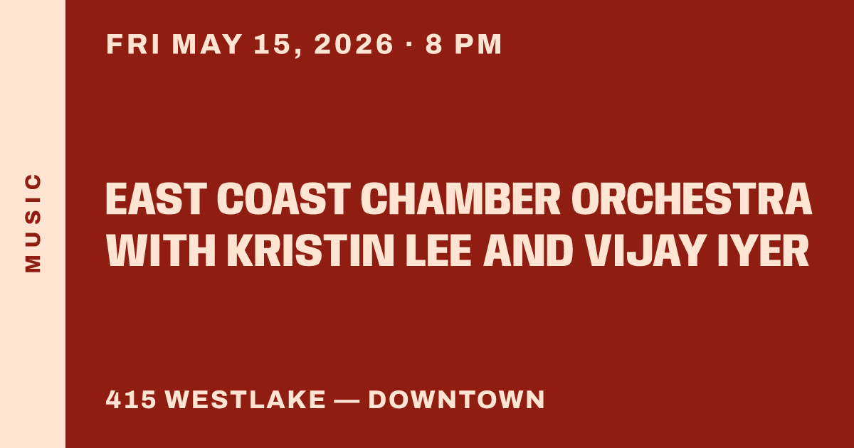East Coast Chamber Orchestra with Kristin Lee and Vijay Iyer
