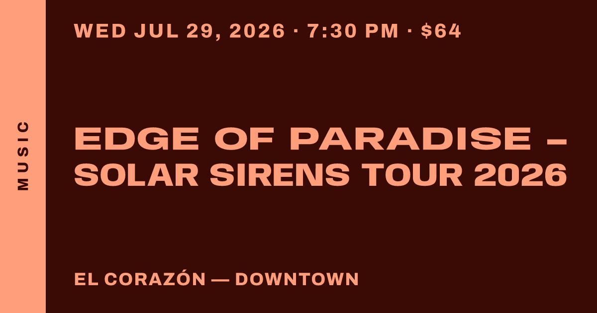 Edge Of Paradise - Solar Sirens Tour 2026