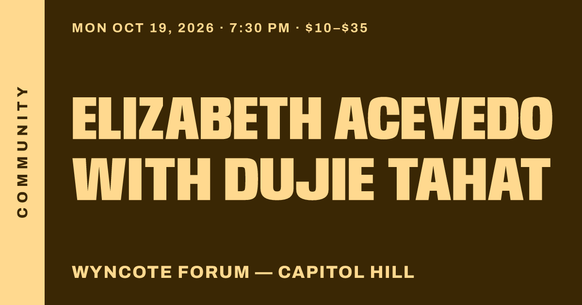 Elizabeth Acevedo with Dujie Tahat