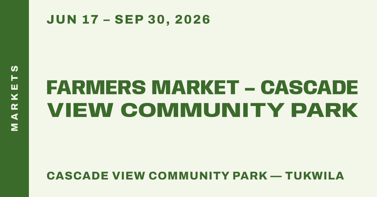 Farmers Market – Cascade View Community Park