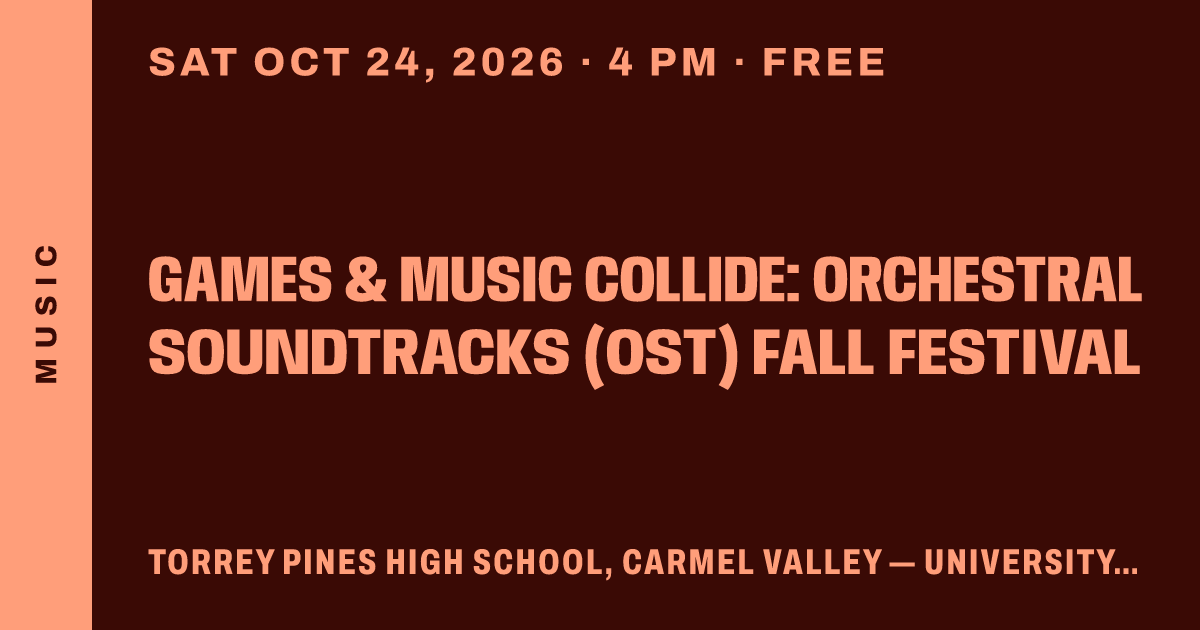 Games & Music Collide: Orchestral Soundtracks (OST) Fall Festival