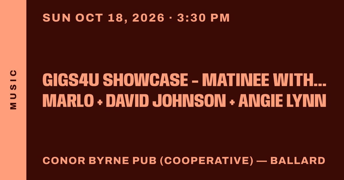 Gigs4U Showcase - Matinee with Kristen Marlo + David Johnson + Angie Lynn