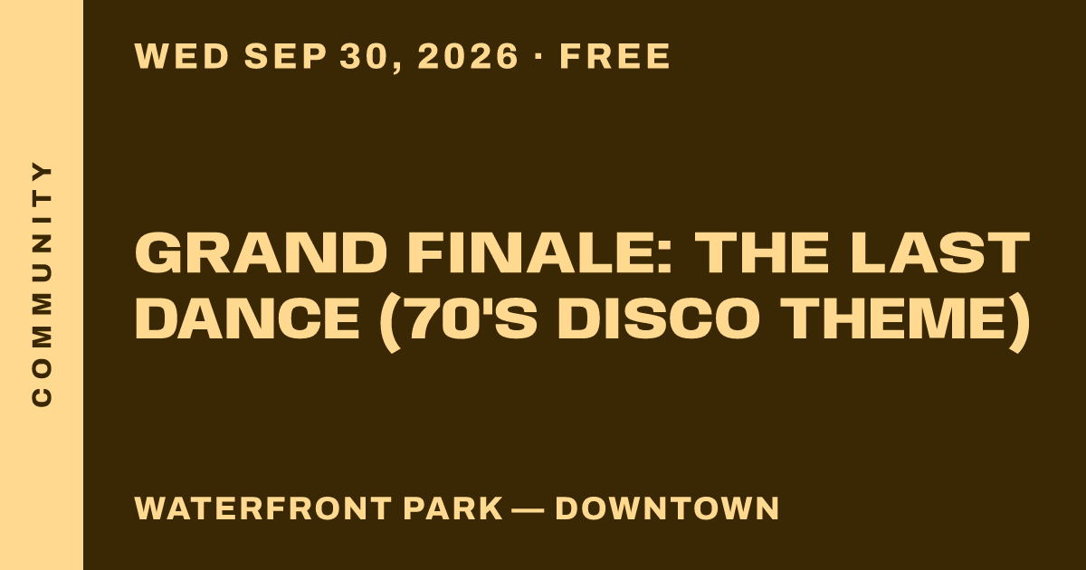 Grand Finale: The Last Dance (70's Disco Theme)
