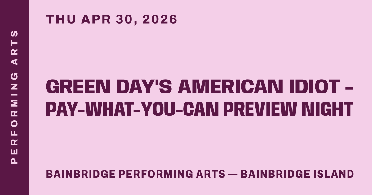 Green Day's American Idiot - Pay-What-You-Can Preview Night