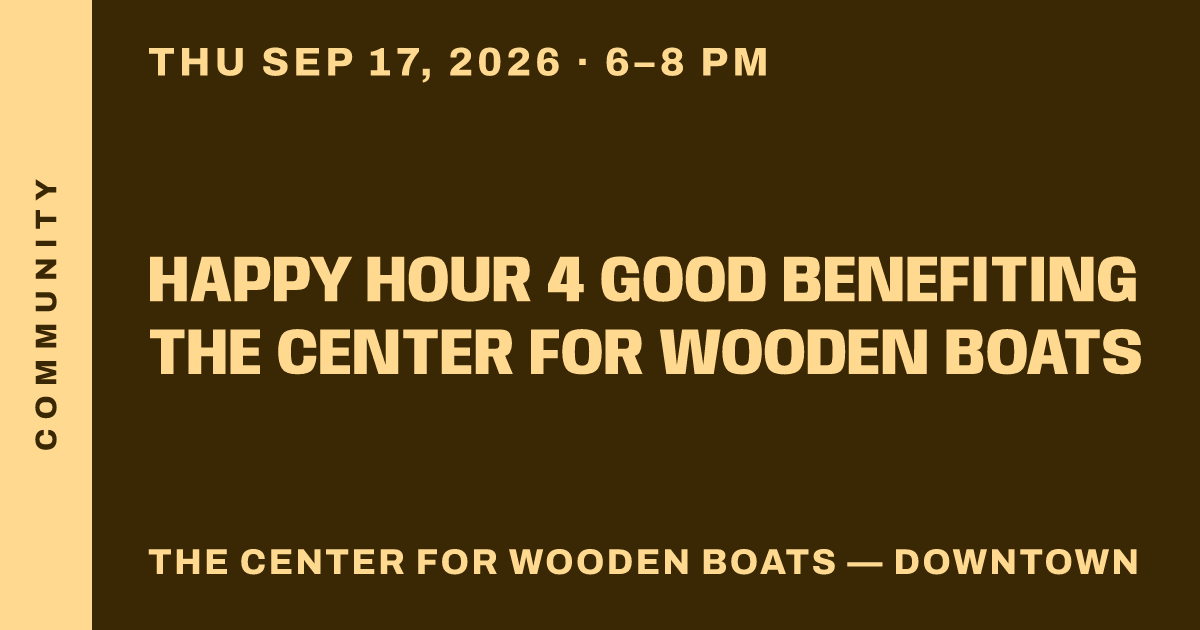 Happy Hour 4 Good Benefiting The Center for Wooden Boats