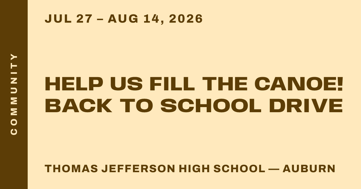 Help Us Fill the Canoe! Back to School Drive