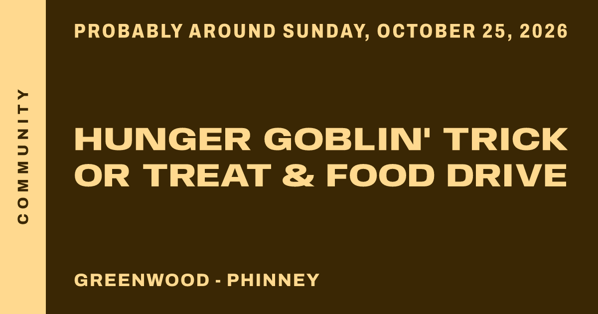 Hunger Goblin' Trick or Treat & Food Drive