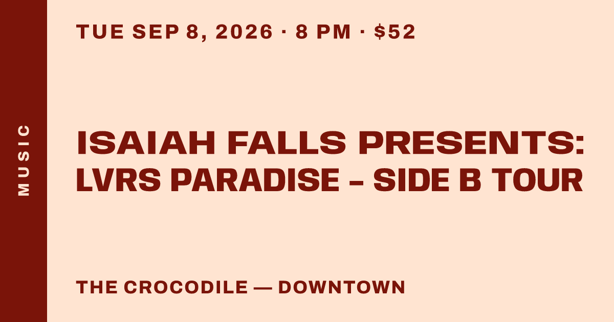 ISAIAH FALLS PRESENTS: LVRS PARADISE - SIDE B TOUR