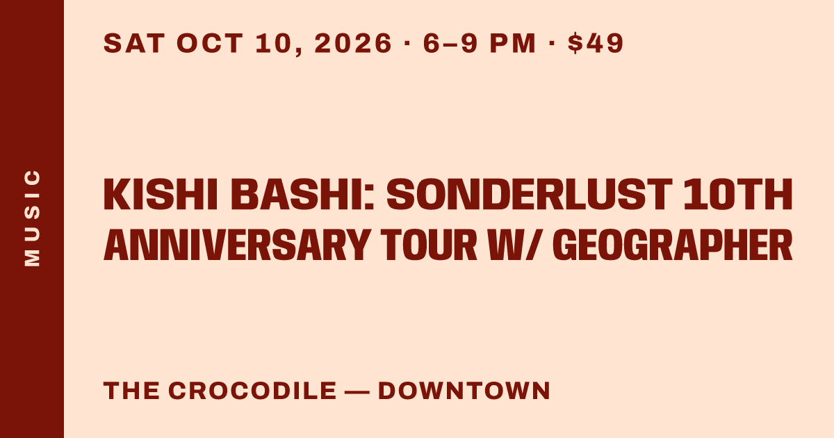 KISHI BASHI: Sonderlust 10th Anniversary Tour w/ Geographer