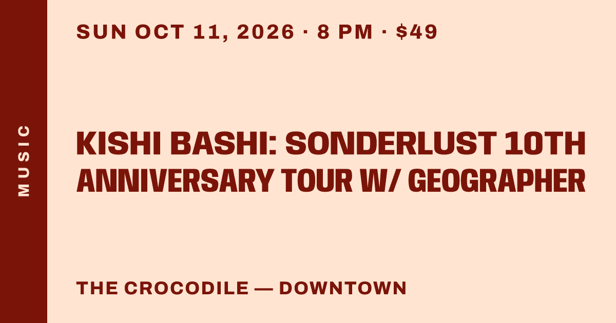 KISHI BASHI: Sonderlust 10th Anniversary Tour w/ Geographer