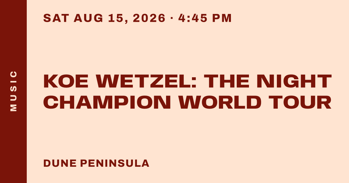 Koe Wetzel: The Night Champion World Tour