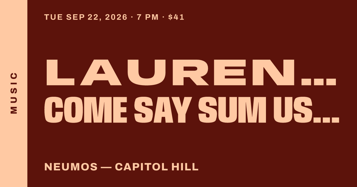 Lauren Sanderson - Come Say Sum US Tour