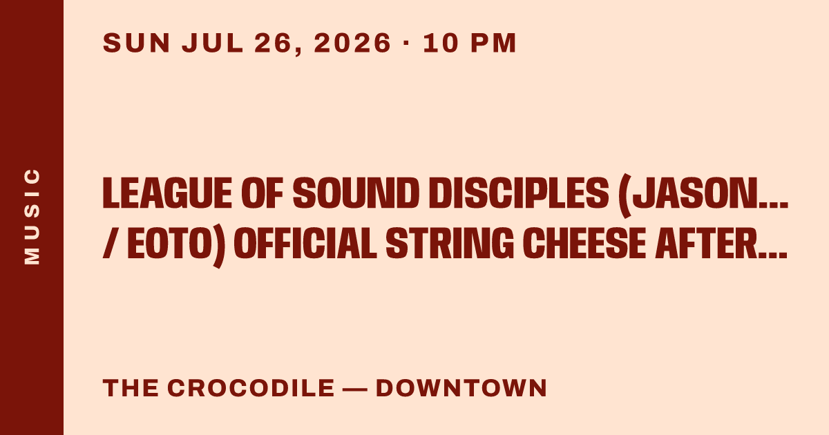 League of Sound Disciples (Jason Hann of SCI / EOTO) Official String Cheese After Party.