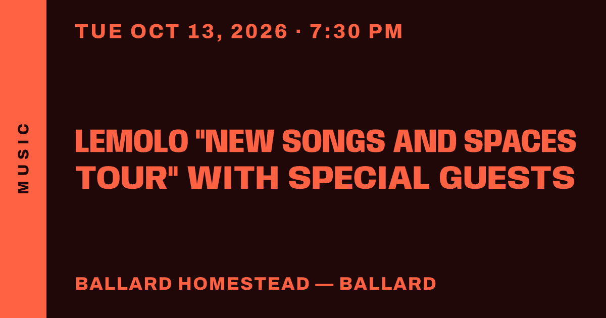 Lemolo "New Songs and Spaces Tour" with Special Guests