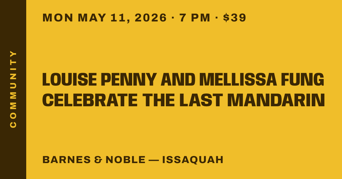 Louise Penny and Mellissa Fung celebrate THE LAST MANDARIN