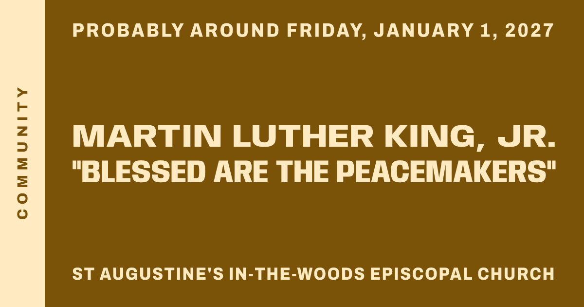 Martin Luther King, Jr. "Blessed are the Peacemakers"