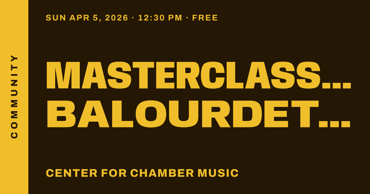 Masterclass with Balourdet Quartet