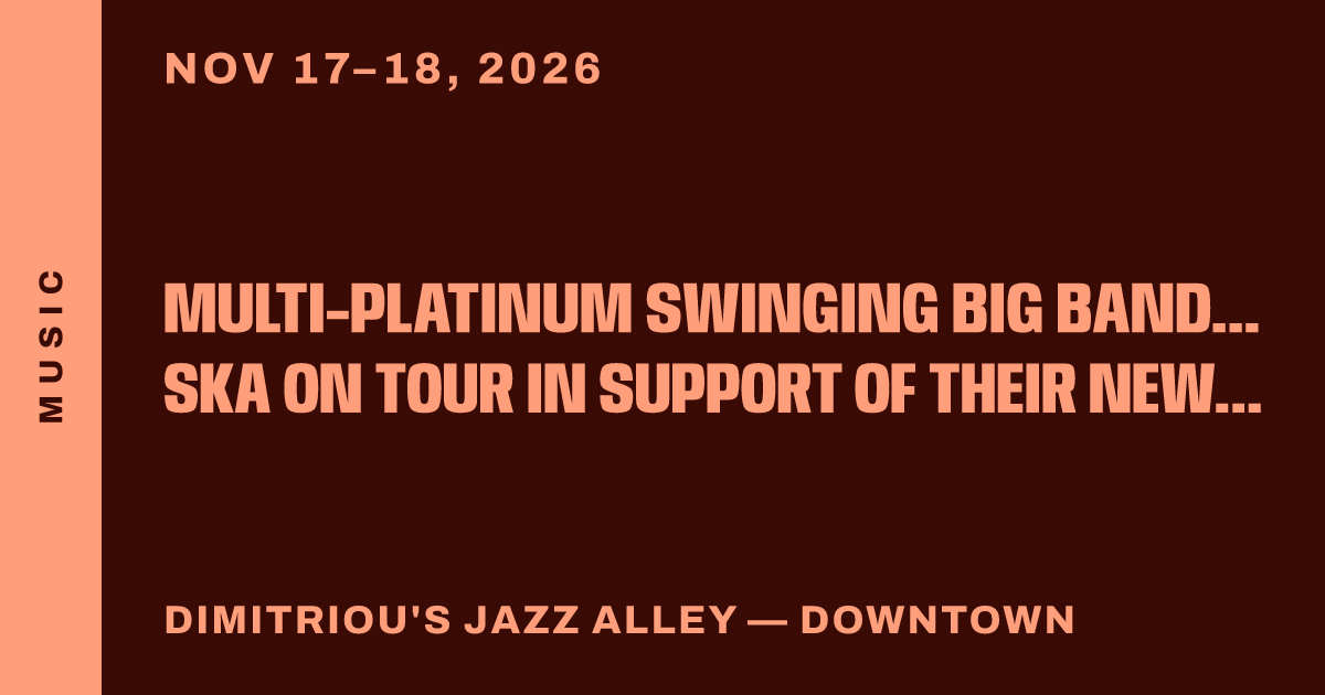 Multi-platinum swinging big band with a splash of ska on tour in support of their new album Roma! Roma!