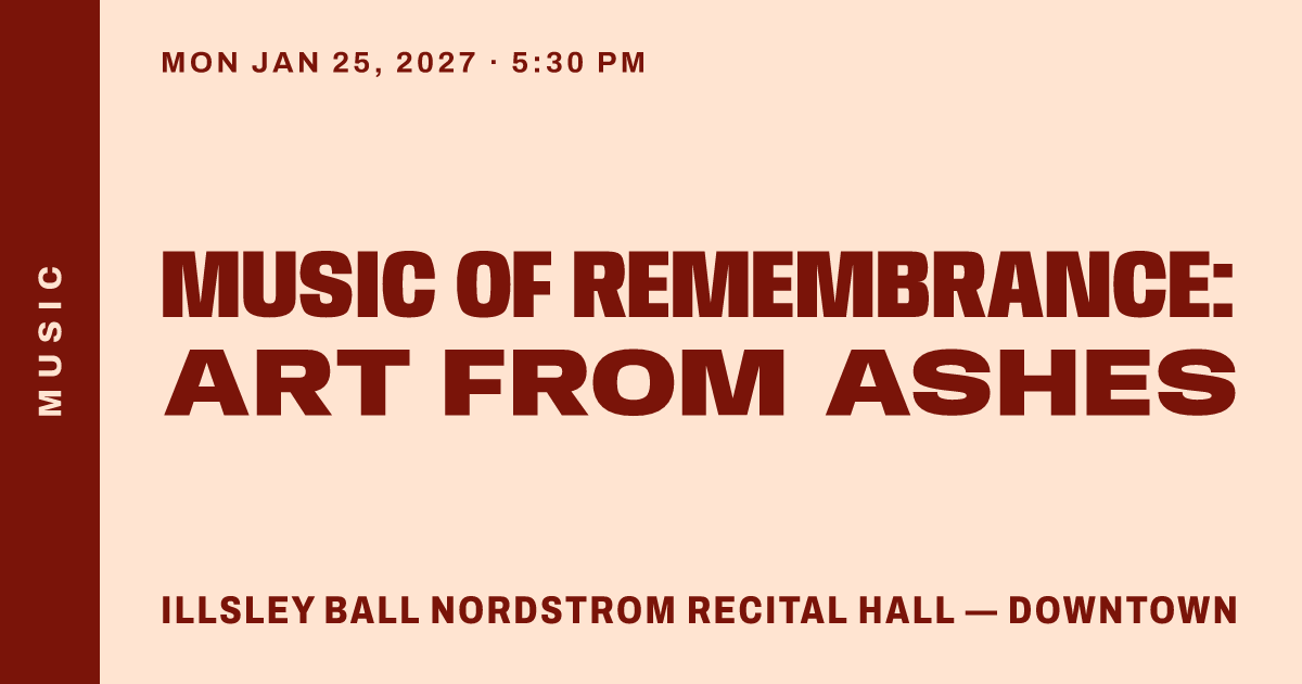 Music of Remembrance: Art From Ashes