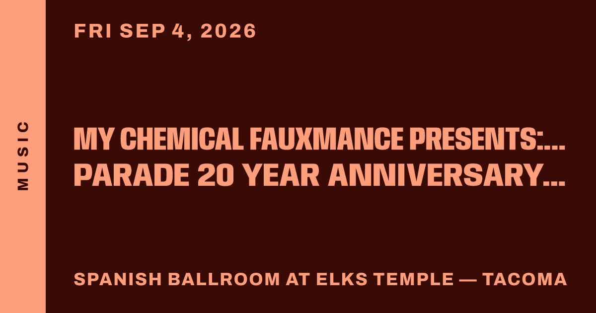 MY CHEMICAL FAUXMANCE PRESENTS: THE BLACK PARADE 20 YEAR ANNIVERSARY SPECTACLE