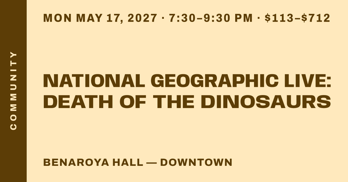 National Geographic Live: Death of the Dinosaurs