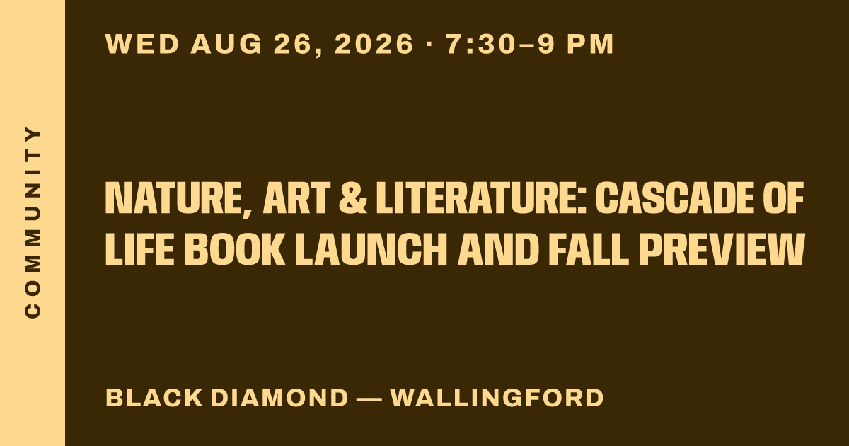Nature, Art & Literature: Cascade of Life Book Launch and Fall Preview