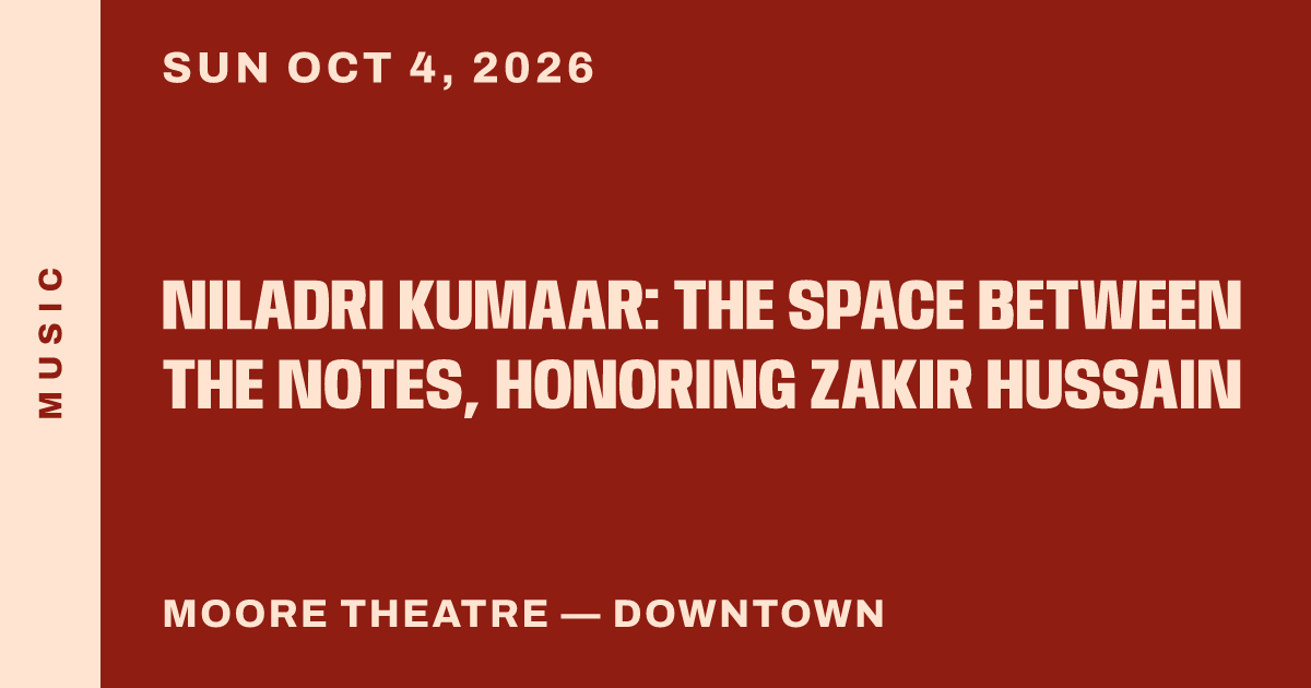 Niladri Kumaar: The Space Between the Notes, Honoring Zakir Hussain