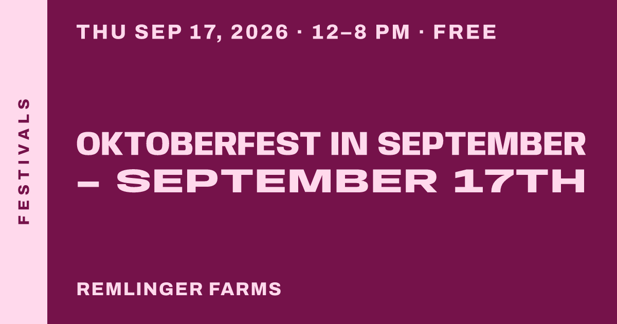 OktoberFest in September - September 17th