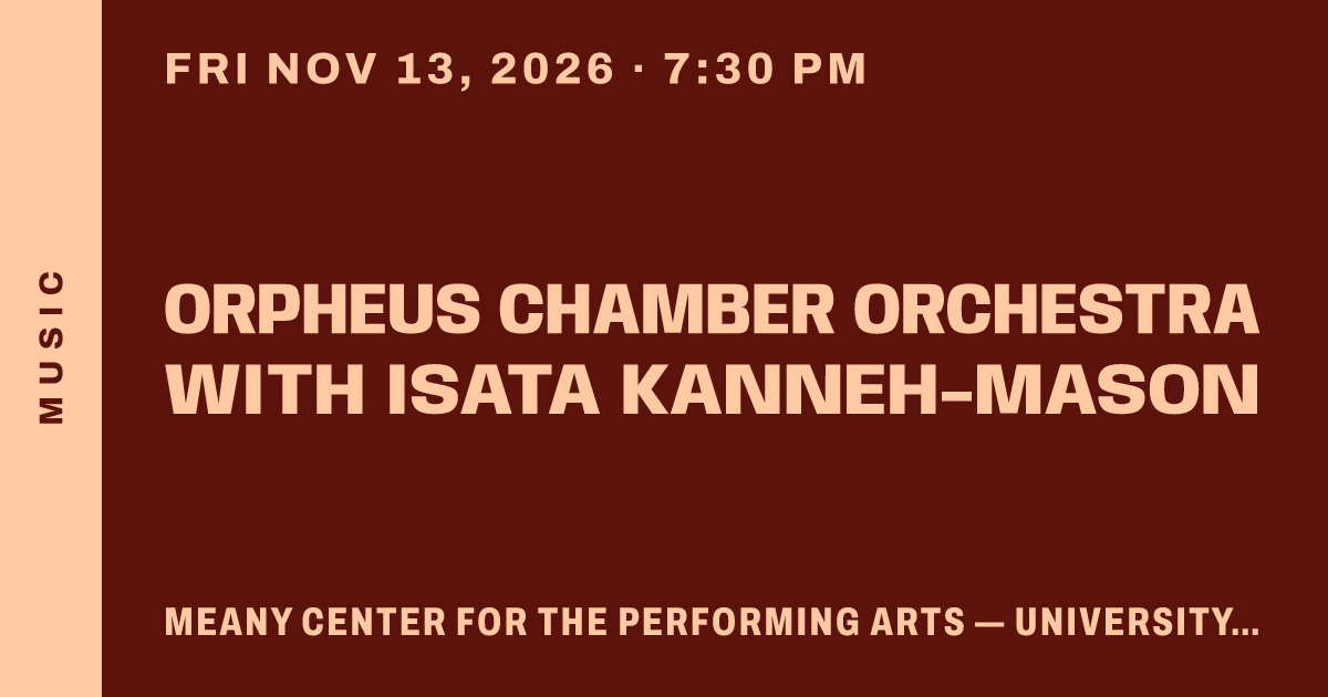 Orpheus Chamber Orchestra with Isata Kanneh-Mason