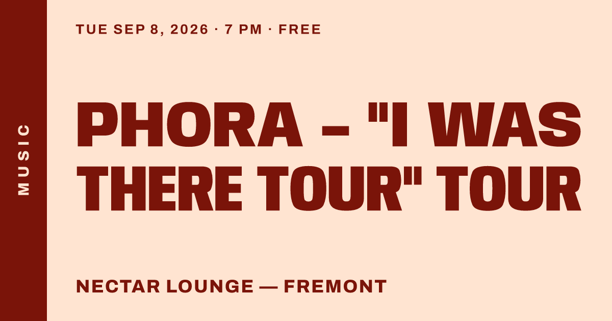 PHORA - "I Was There Tour" Tour