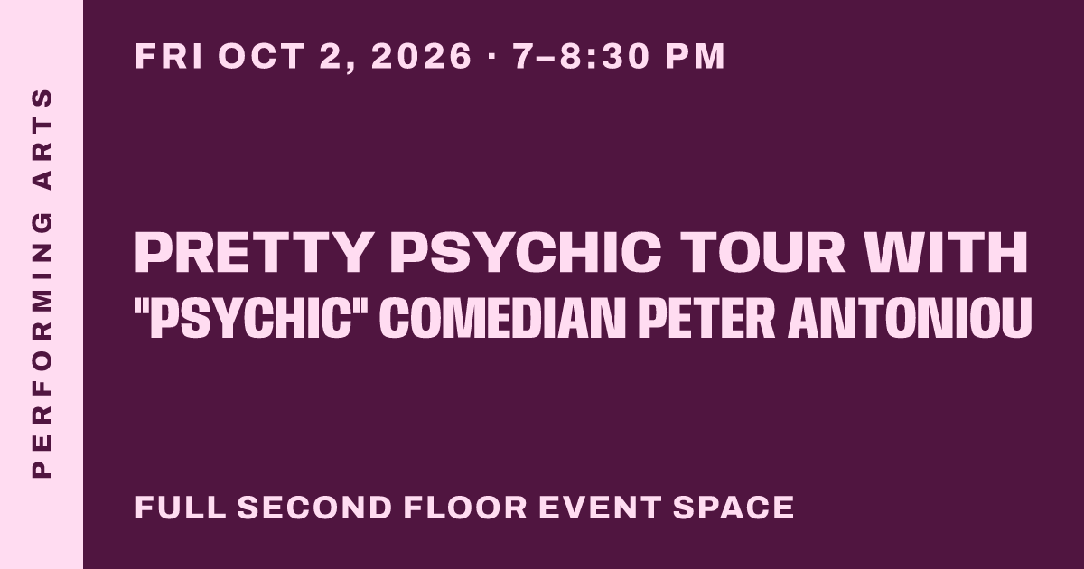 Pretty Psychic Tour with "Psychic" Comedian Peter Antoniou