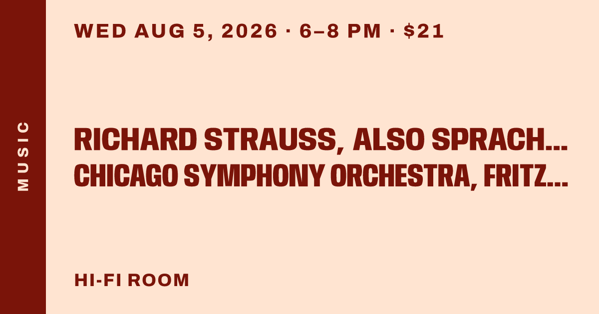 Richard Strauss, Also Sprach Zarathustra, Chicago Symphony Orchestra, Fritz Reiner