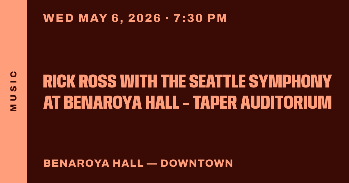 Rick Ross with the Seattle Symphony at Benaroya Hall - Taper Auditorium