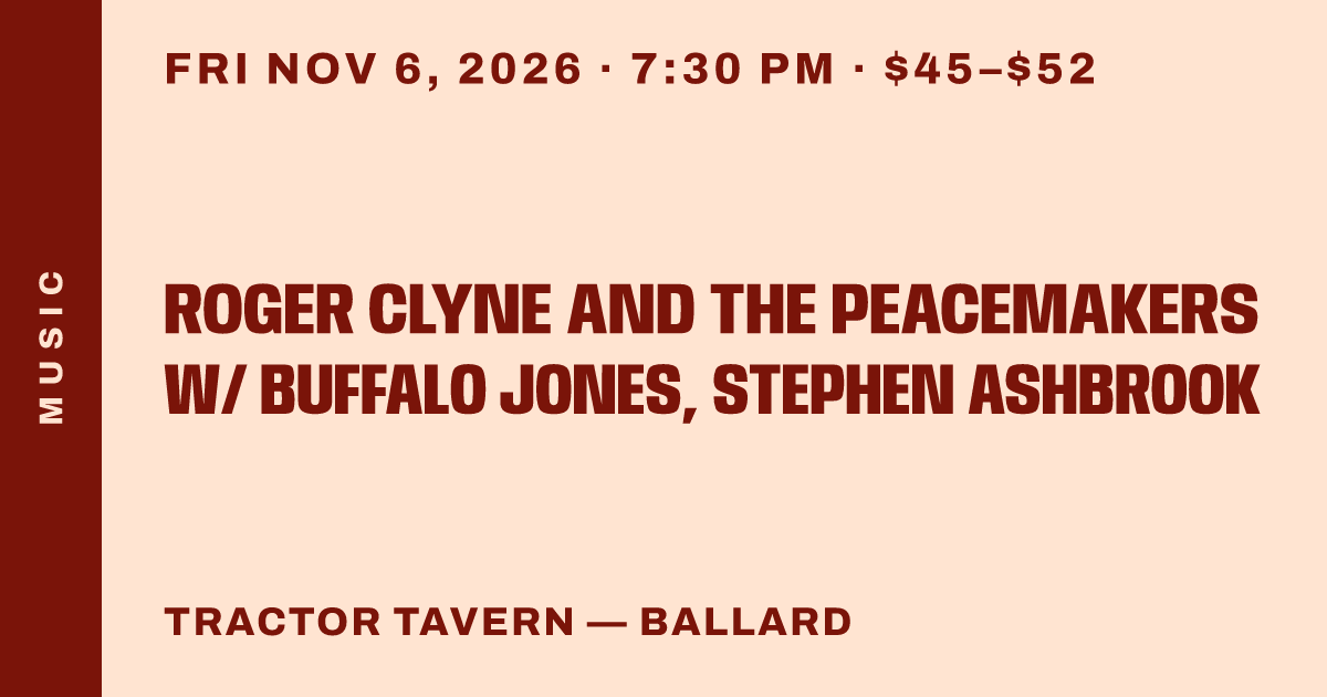 Roger Clyne and The Peacemakers w/ Buffalo Jones, Stephen Ashbrook